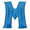 Blue Letter " M " Foil Balloon 34''