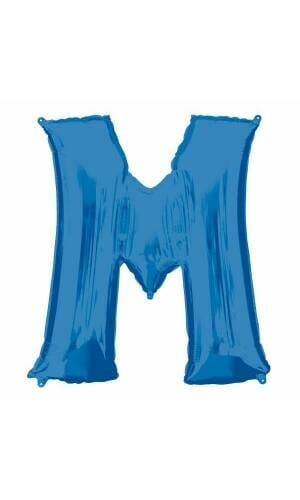Blue Letter " M " Foil Balloon 34''