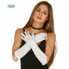 White Long Gloves 46cm - One Size