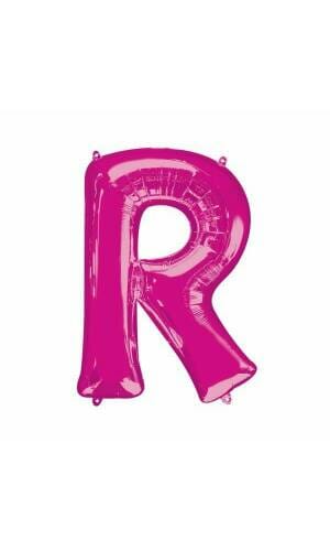 Pink Letter "R" Foil Balloon 34''