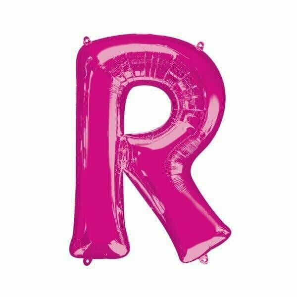 Pink Letter "R" Foil Balloon 34''