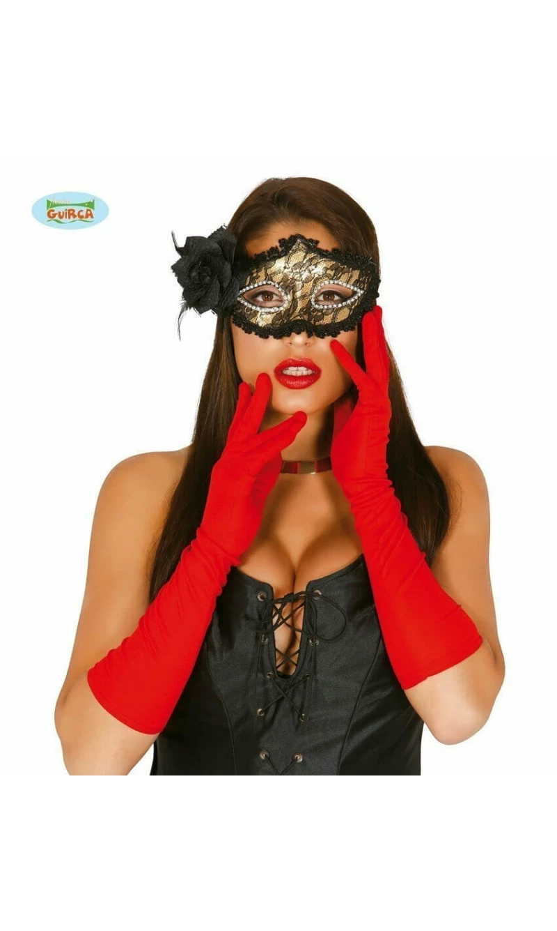 Red Long Gloves 46cm - One Size