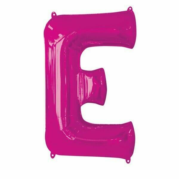 Pink Letter " E " Foil Balloon 34''