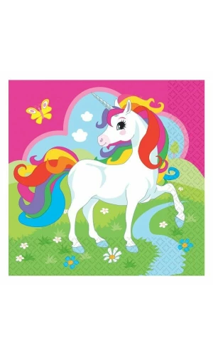 Unicorn Lunch Napkins 33cm x 33cm - 20pk