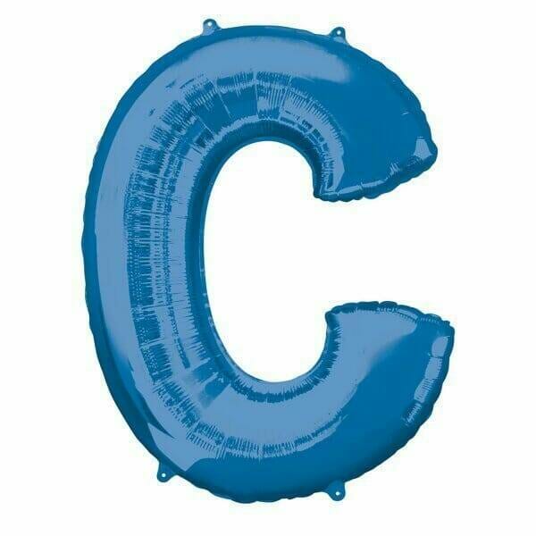 Blue Letter " C " Foil Balloon 34''