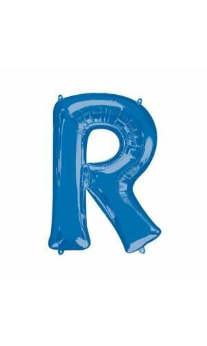 Blue Letter "R" Foil Balloon 34''