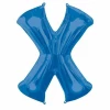 Blue Letter " X " Foil Balloon 34''