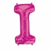 Pink Letter " I " Foil Balloon 34''