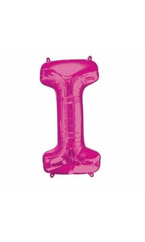 Pink Letter " I " Foil Balloon 34''