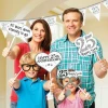 Photo Booth Kit Silver 25th Anniversary - 12pk