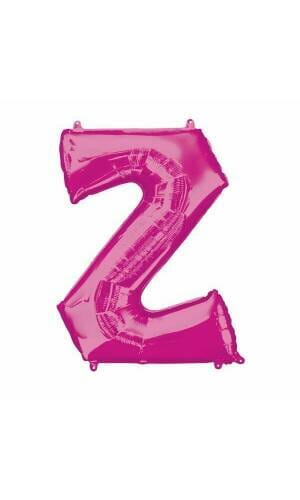 Pink Letter " Z " Foil Balloon 34''
