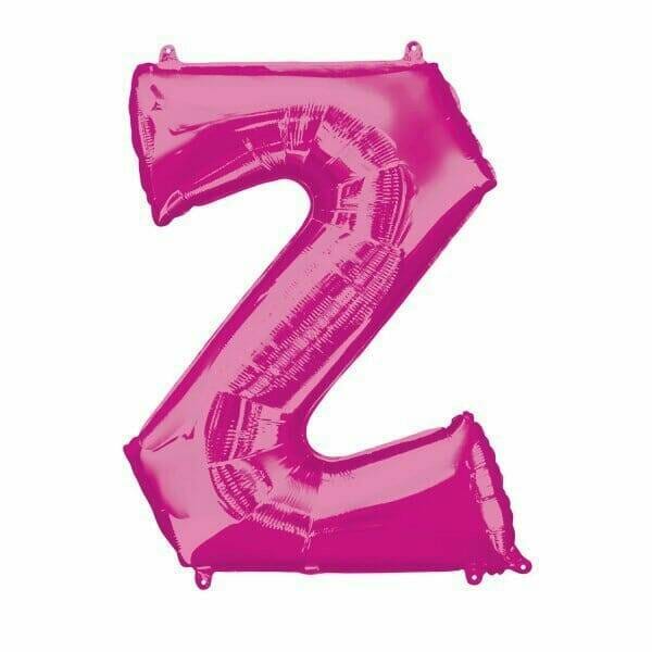 Pink Letter " Z " Foil Balloon 34''