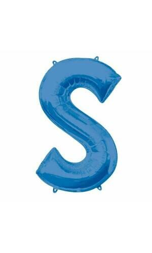 Blue Letter " S " Foil Balloon 34''