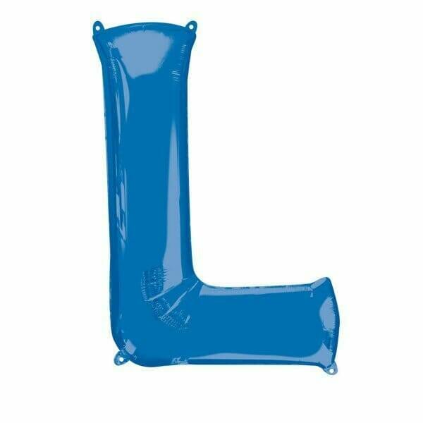 Blue Letter " L " Foil Balloon 34''