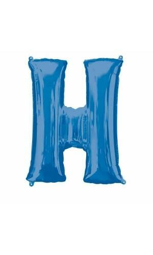 Blue Letter "H" Foil Balloon 34''