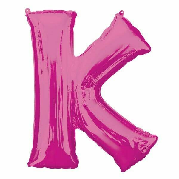Pink Letter " K " Foil Balloon 34''