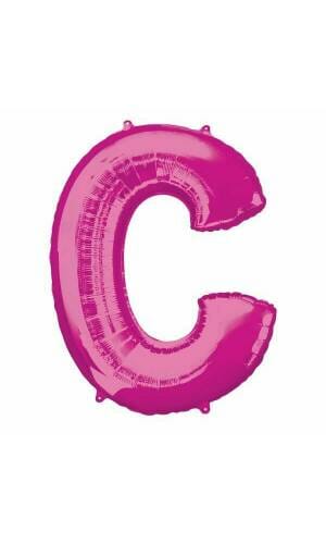 Pink Letter " C " Foil Balloon 34''