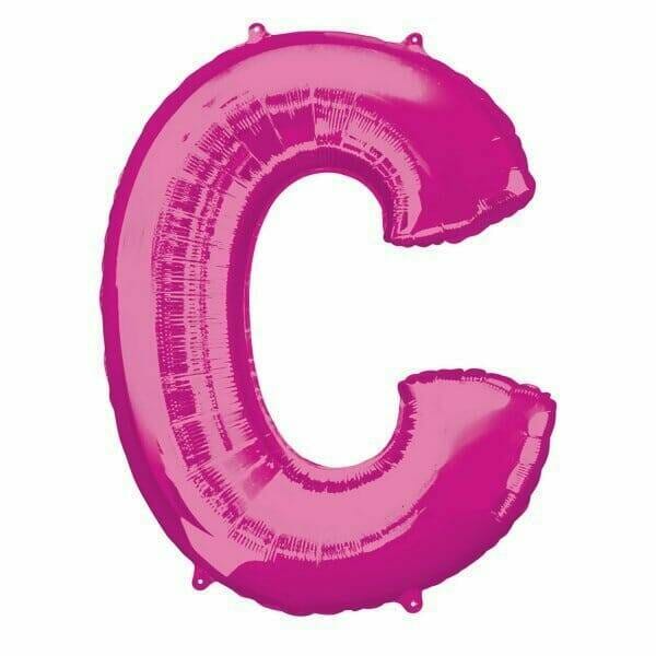Pink Letter " C " Foil Balloon 34''