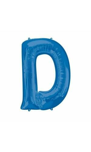 Blue Letter " D " Foil Balloon 34''