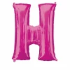 Pink Letter " H " Foil Balloon 34''