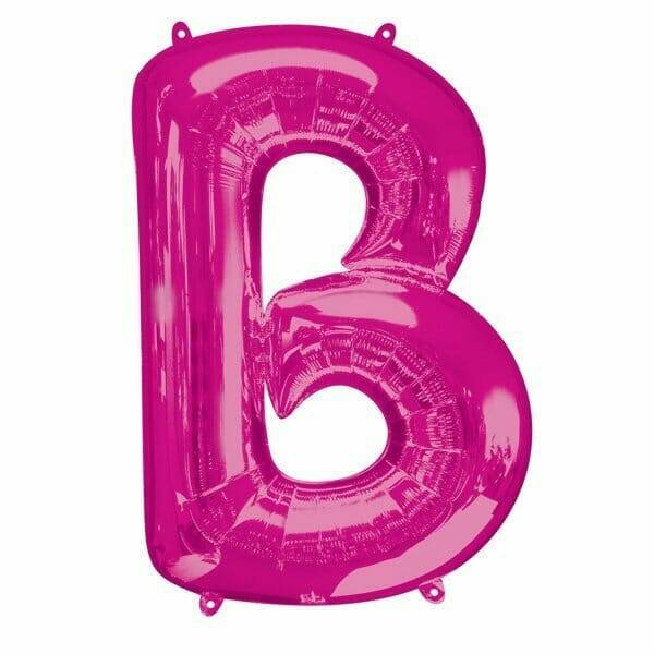 Pink Letter " B " Foil Balloon 34''