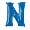 Blue Letter " N " Foil Balloon 34''