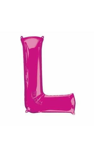 Pink Letter " L " Foil Balloon 34''