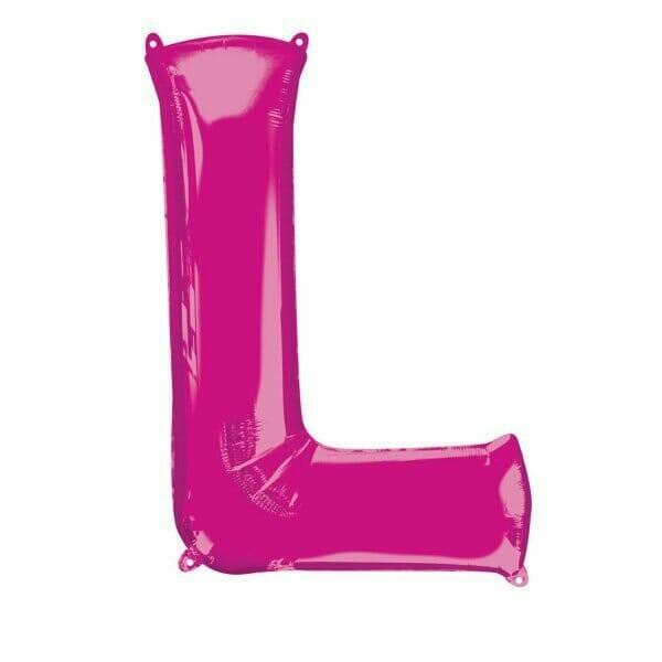 Pink Letter " L " Foil Balloon 34''