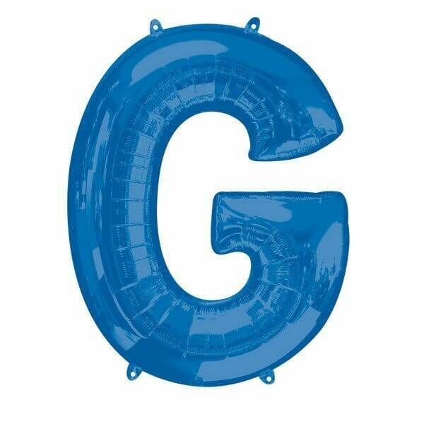 Blue Letter " G " Foil Balloon 34''