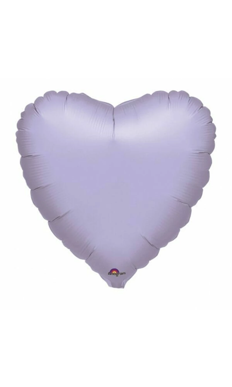 Metallic Pearl Pastel Lilac Heart Foil Balloon 9" (23cm)