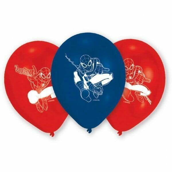 Spiderman Latex Balloons 9" (23cm) - 6pk