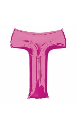 Pink Letter " T " Foil Balloon 34''