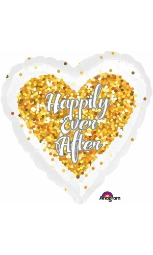 Confetti Happily Ever After Foil Balloon 17"