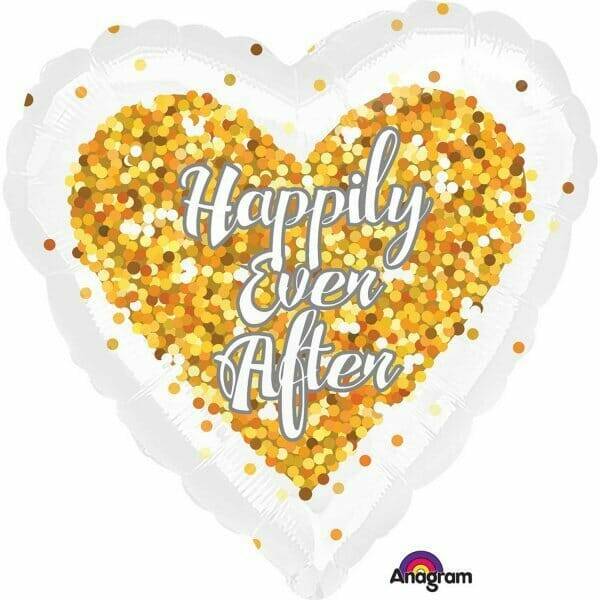 Confetti Happily Ever After Foil Balloon 17"