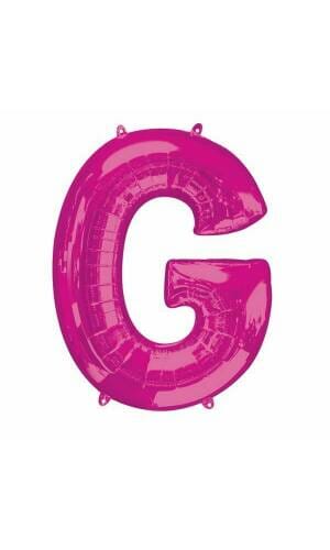 Pink Letter " G " Foil Balloon 34''