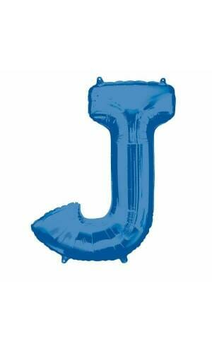 Blue Letter " J " Foil Balloon 34''