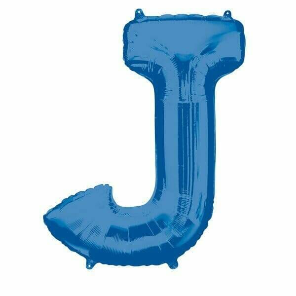 Blue Letter " J " Foil Balloon 34''