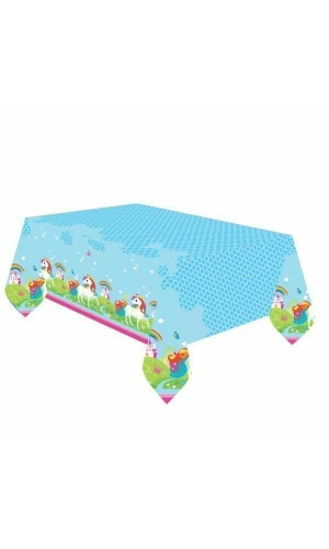 Unicorn Plastic Table Cover 180cm x 120cm - 1pk