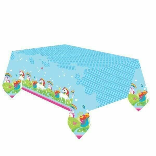 Unicorn Plastic Table Cover 180cm x 120cm - 1pk