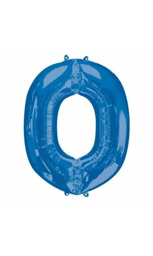 Blue Letter " O " Foil Balloon 34''
