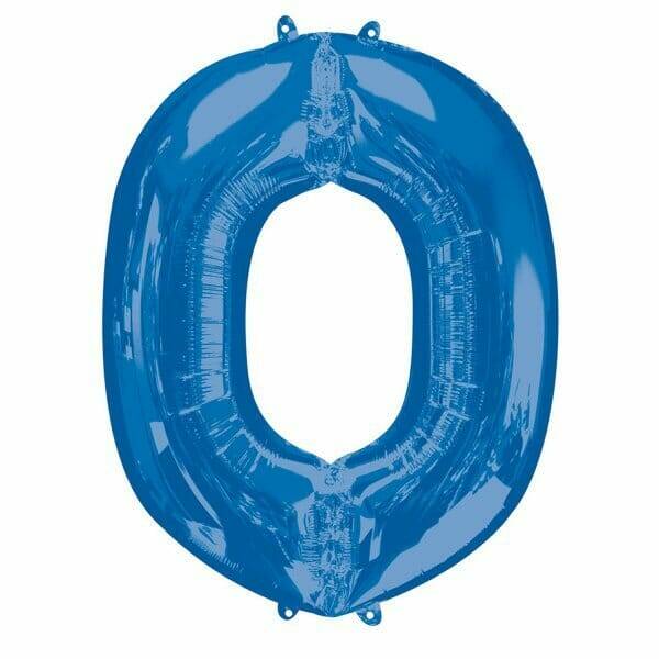 Blue Letter " O " Foil Balloon 34''
