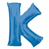 Blue Letter "K" Foil Balloon 34''