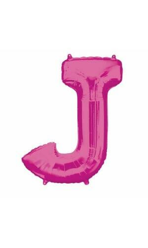 Pink Letter " J " Foil Balloon 34''