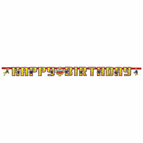Fireman Sam Happy Birthday Letter Banner - 180cm x 15cm
