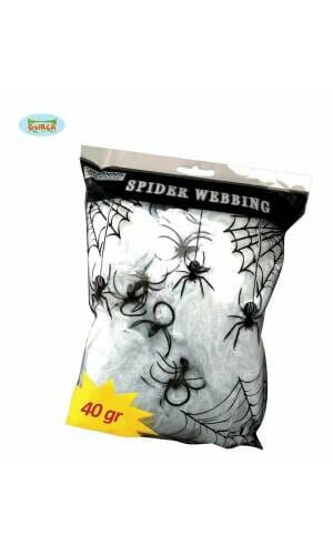 White Cobweb with Spiders