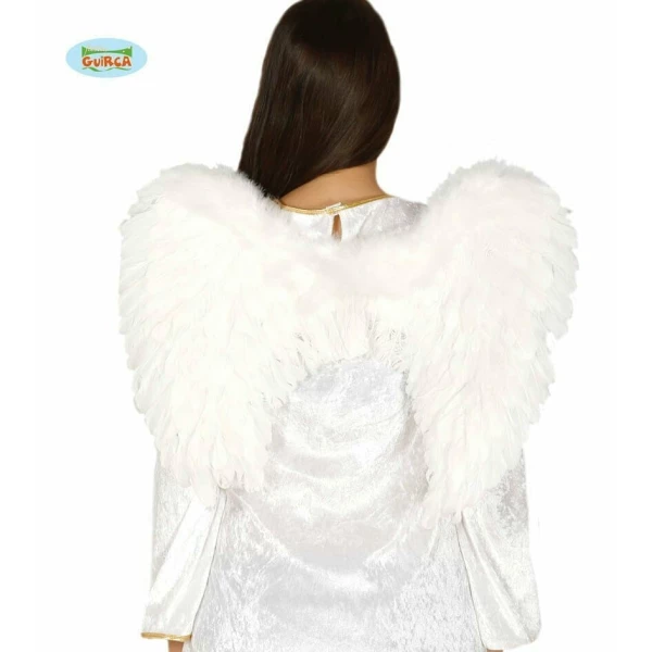 Angel White Feathered Wings - 50cm