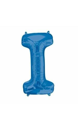 Blue Letter "I" Foil Balloon 34''