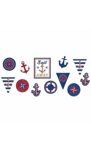 Anchors Aweigh Paper Cutouts - 12pk