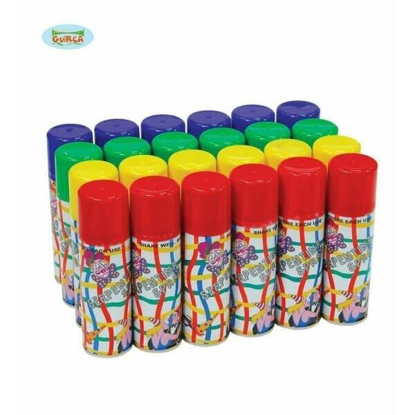 Streamer Spray (Silly String) 83ml Assorted Colours - 1pc