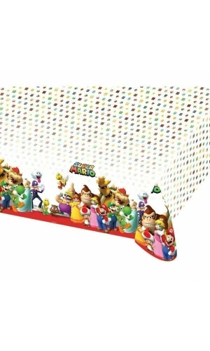 Super Mario Plastic Table Cover - 1.8m x 1.2m